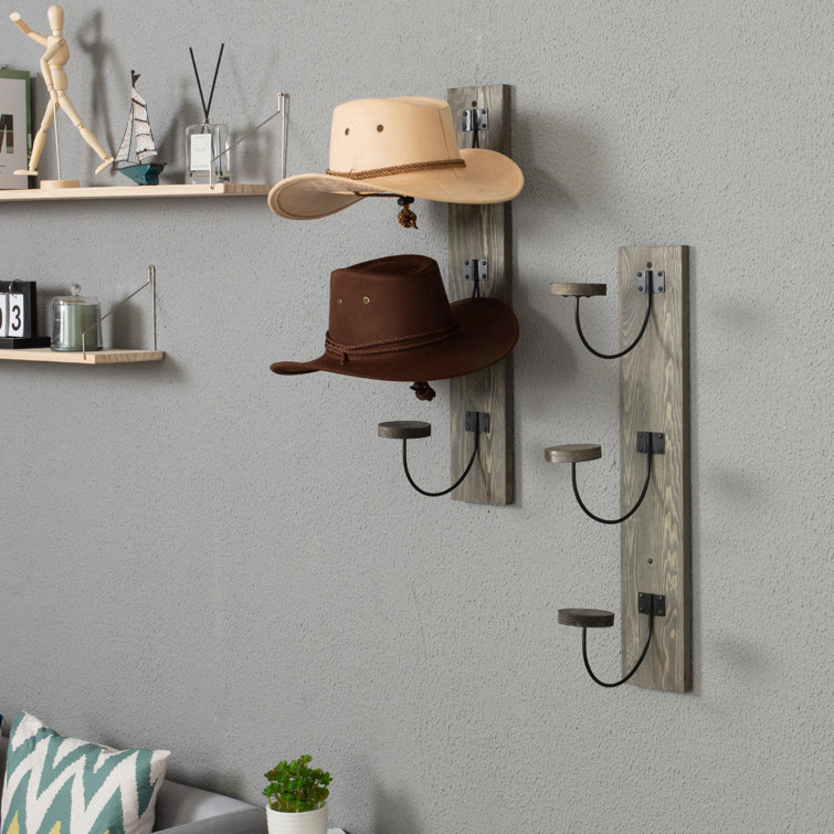 Wall mounted best sale hat rack vertical